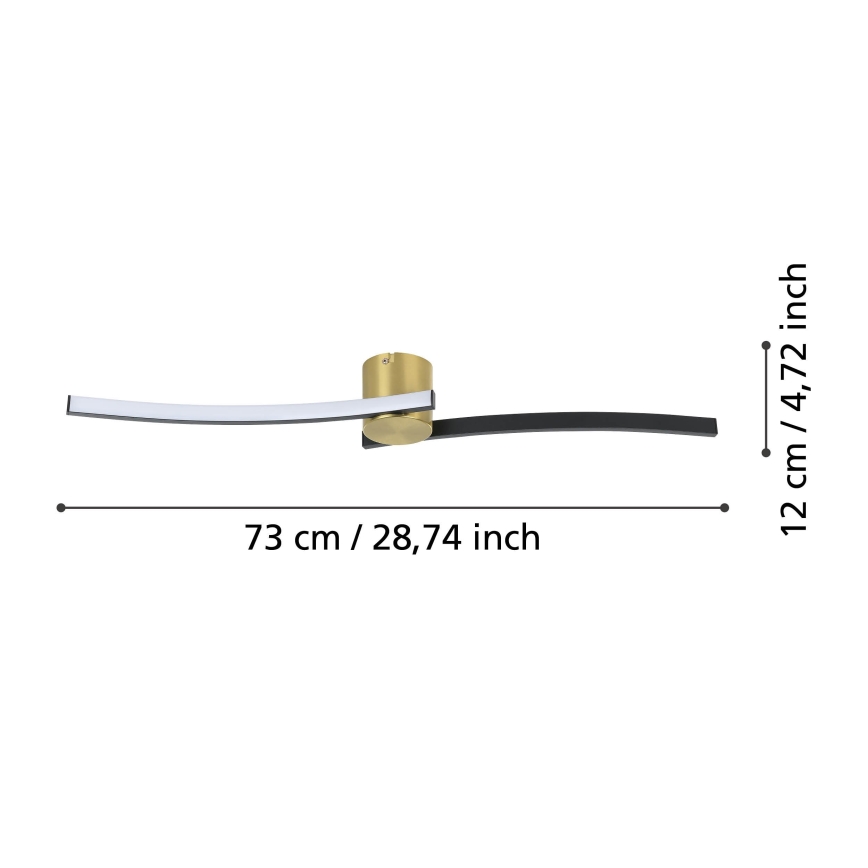 Eglo - LED lubinis šviestuvas LED/12W/230V 4000K juoda