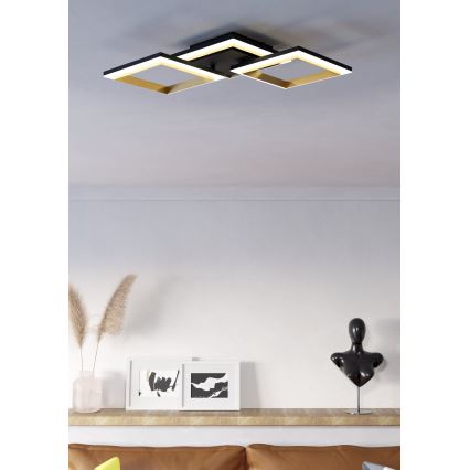 Eglo - LED Pritemdomas lubinis šviestuvas LED/20W/230V 4000K juoda/auksas