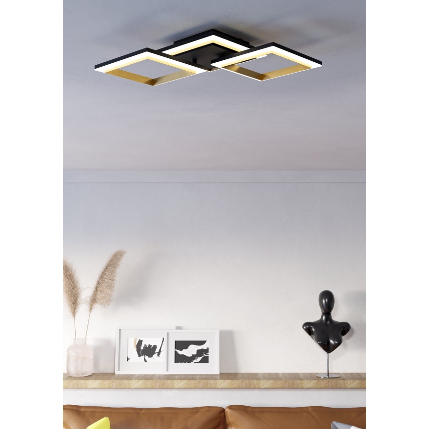Eglo - LED Pritemdomas lubinis šviestuvas LED/20W/230V 4000K juoda/auksas