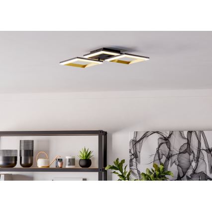 Eglo - LED Pritemdomas lubinis šviestuvas LED/20W/230V 4000K juoda/auksas