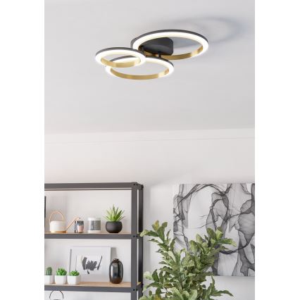 Eglo - LED Pritemdomas lubinis šviestuvas LED/20W/230V 4000K juoda/auksas