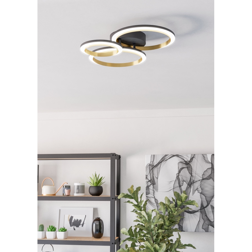 Eglo - LED Pritemdomas lubinis šviestuvas LED/20W/230V 4000K juoda/auksas