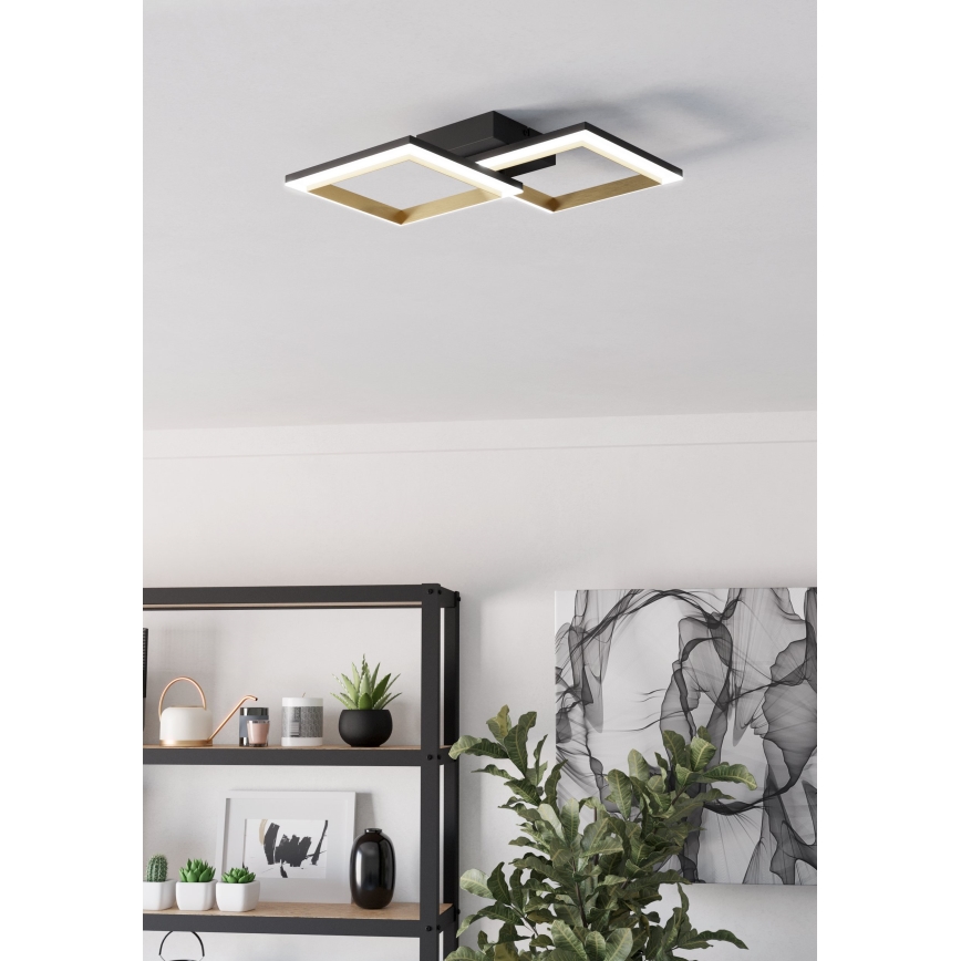 Eglo - LED Pritemdomas lubinis šviestuvas LED/18,4W/230V 4000K juoda/auksas