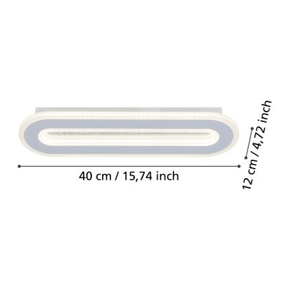 Eglo - LED sieninis šviestuvas LED/12W/230V 4000K balta