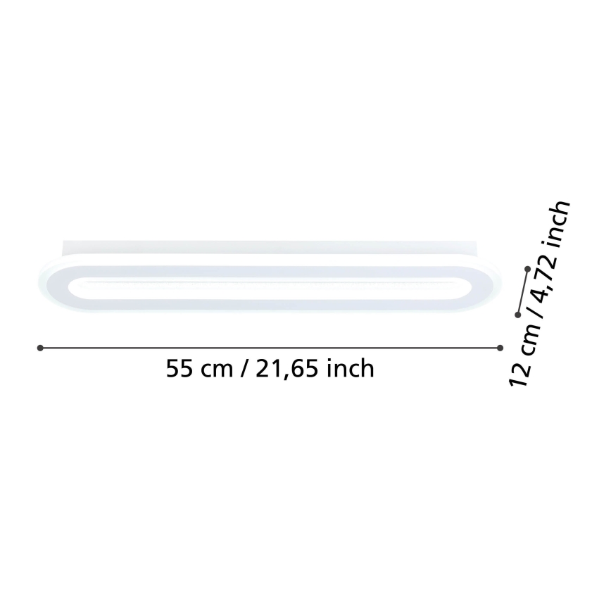 Eglo - LED Pritemdomas lubinis šviestuvas LED/20W/230V 2700-6500K balta + nuotolinio valdymo pultas