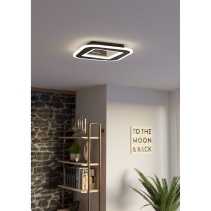 Eglo - LED Pritemdomas lubinis šviestuvas LED/20W/230V 2700-6500K juoda + nuotolinio valdymo pultas