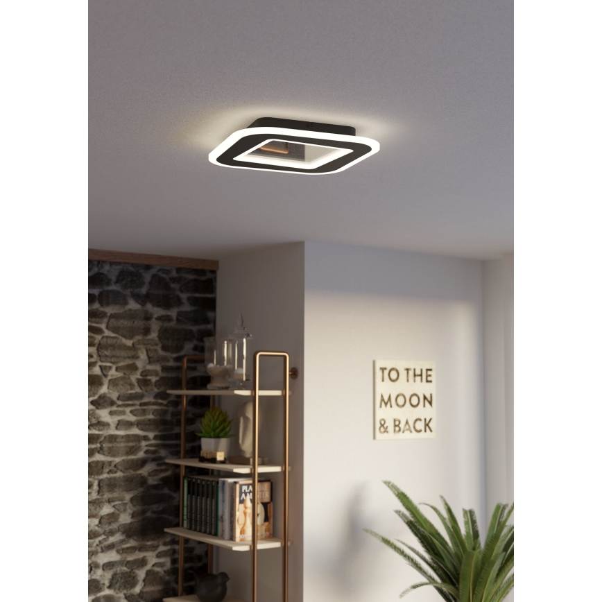 Eglo - LED Pritemdomas lubinis šviestuvas LED/20W/230V 2700-6500K juoda + nuotolinio valdymo pultas
