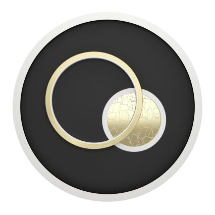 Eglo - LED lubų šviestuvas LED/14W/230V + LED/8,5W, skersmuo 38 cm, juodas/auksinis