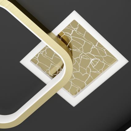 Eglo - LED lubinis šviestuvas LED/16,2W/230V + LED/9,2W 38x38 cm juoda/auksinė