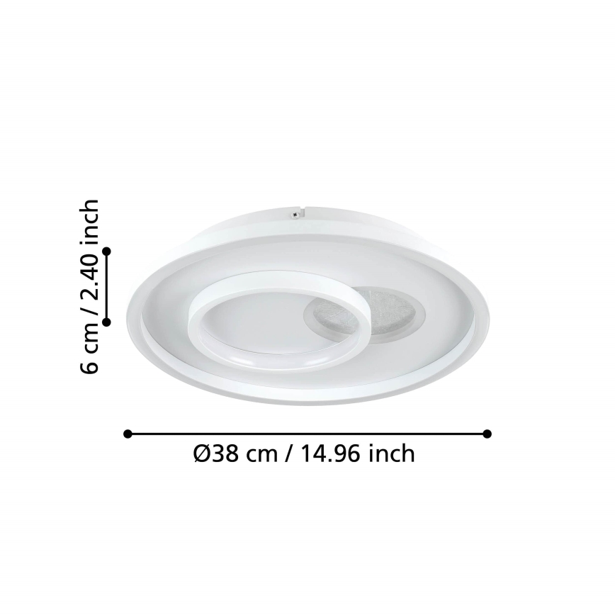 Eglo - LED lubinis šviestuvas 1xLED/14W/230V + 1xLED/8,5W diametras 38 cm balta
