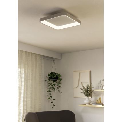 Eglo - LED Pritemdomas lubinis šviestuvas LORETELLO LED/12W/230V balta + nuotolinio valdymo pultas
