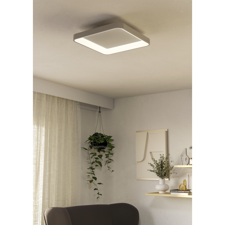 Eglo - LED Pritemdomas lubinis šviestuvas LORETELLO LED/12W/230V balta + nuotolinio valdymo pultas