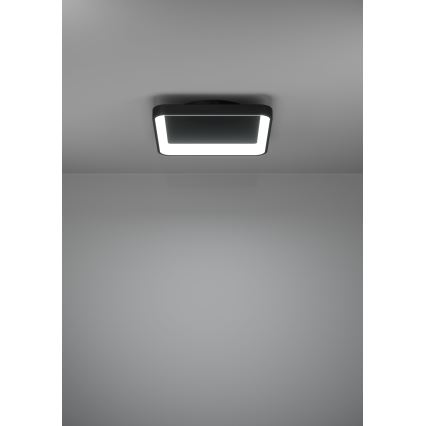 Eglo - LED Pritemdomas lubinis šviestuvas LED/12W/230V 2700-6500K juoda + nuotolinio valdymo pultas