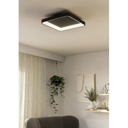 Eglo - LED Pritemdomas lubinis šviestuvas LED/12W/230V 2700-6500K juoda + nuotolinio valdymo pultas