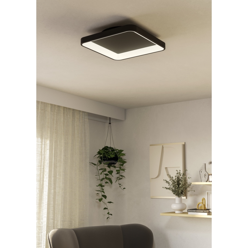 Eglo - LED Pritemdomas lubinis šviestuvas LED/12W/230V 2700-6500K juoda + nuotolinio valdymo pultas