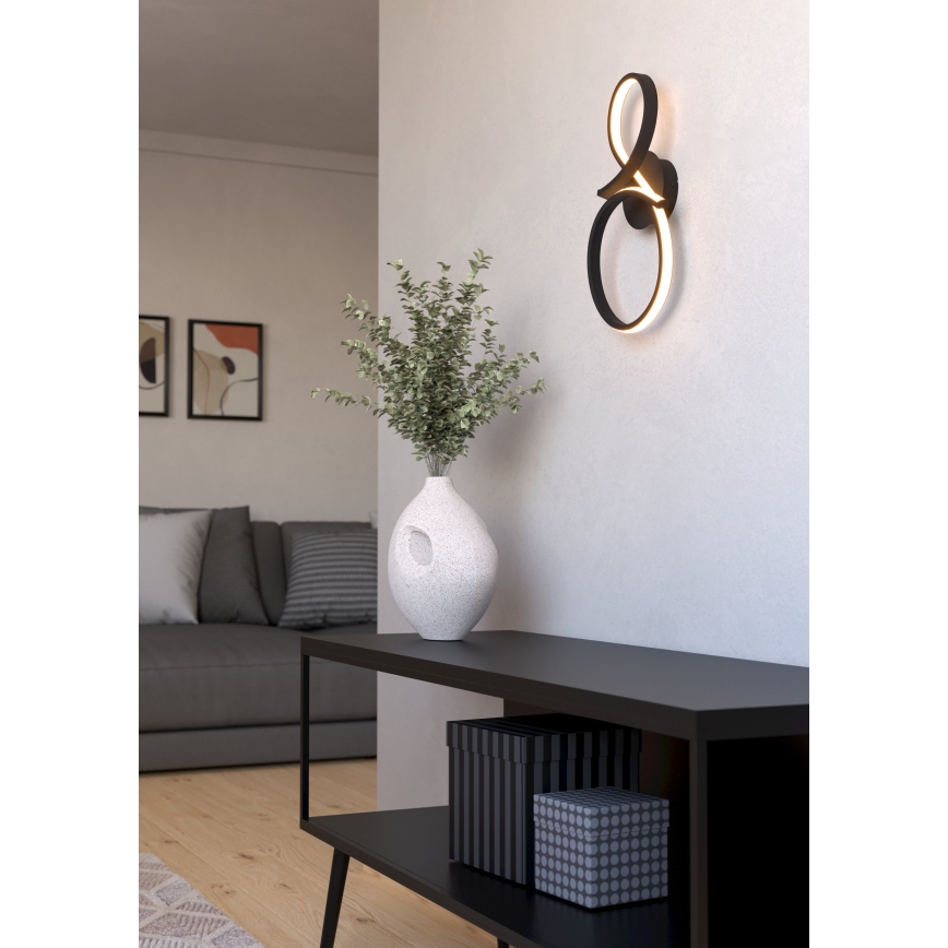 Eglo - LED sieninis šviestuvas LED/11,4W/230V 3000K juoda