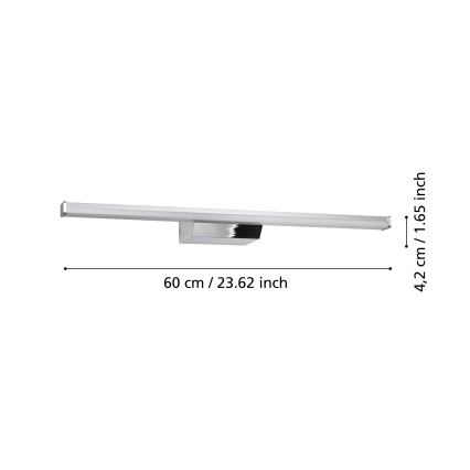 Eglo - LED RGBW šviesos reguliavimas vonia veidrodžio šviestuvas LED/12W/230V 2700-6500K IP44 matinis chromas