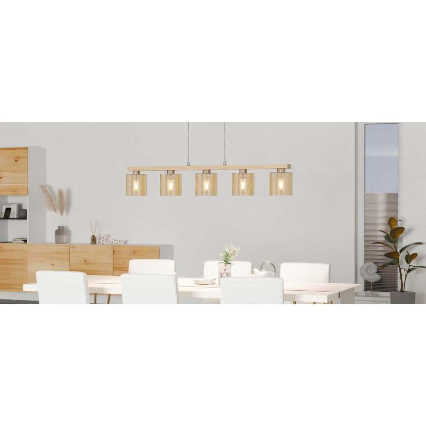 Eglo - Pakabinamas sietynas 5xE27/28W/230V - FSC sertifikuota