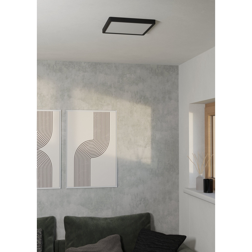 Eglo - LED lubinis šviestuvas LED/13W/230V 2700/4000/6500K 29x29cm juodas