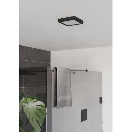 Eglo - LED vonios lubinis šviestuvas LED/7W/230V 2700/4000/6500K 15x15 cm IP44 juodas