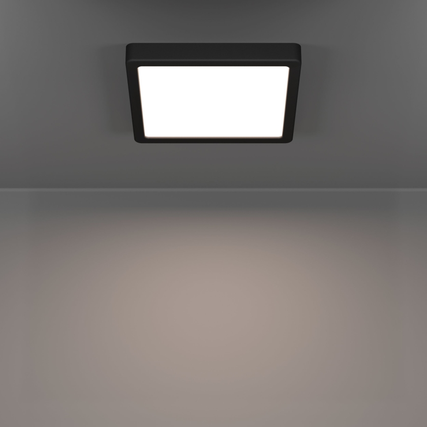 Eglo - LED vonios kambario lubinis šviestuvas LED/10,5W/230V 22x22 cm IP44 juoda