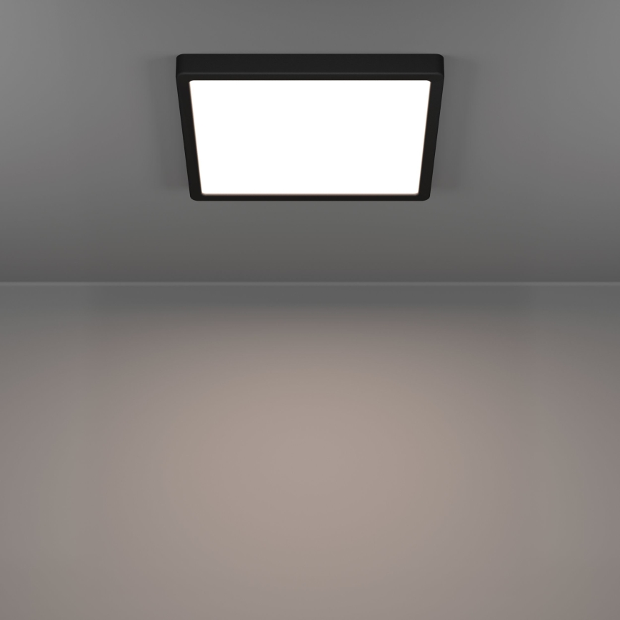 Eglo - LED vonios kambario lubinis šviestuvas LED/13W/230V 2700/4000/6500K 29x29 cm IP44 juoda