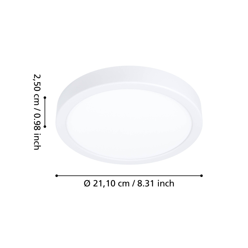 Eglo - LED vonios lubinis šviestuvas LED/11,5W/230V 2700/4000/6500K skersm. 21,1 cm IP44 baltas