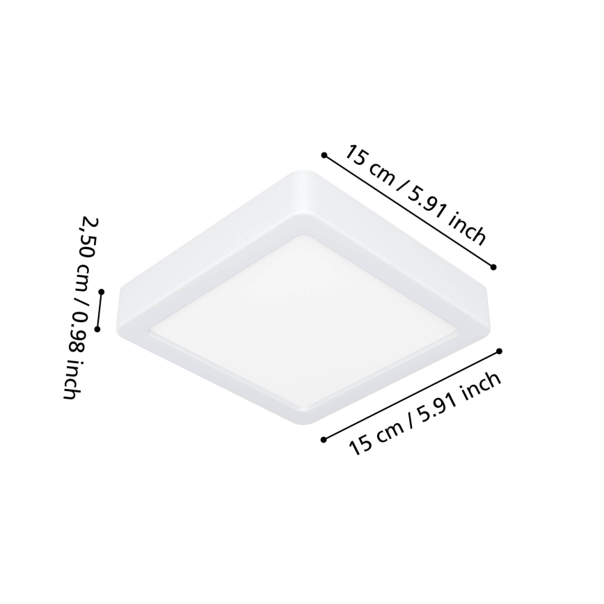 Eglo - LED vonios kambario lubinis šviestuvas LED/7W/230V 2700/4000/6500K 15x15 cm IP44 baltas