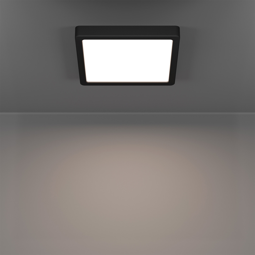 Eglo - LED RGBW reguliuojamas vonios kambario lubinis šviestuvas LED/10,5W/230V 2700-6500K 22x22 cm IP44 juodas