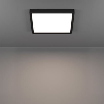 Eglo - LED RGBW, dimeriu reguliuojamas vonios lubų šviestuvas LED/13,5W/230V 2700-6500K 29,5x29,5 cm IP44 juodas