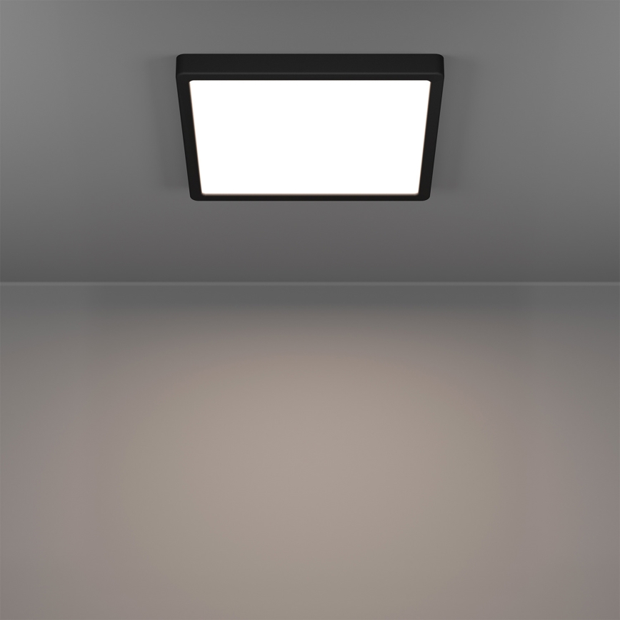 Eglo - LED RGBW, dimeriu reguliuojamas vonios lubų šviestuvas LED/13,5W/230V 2700-6500K 29,5x29,5 cm IP44 juodas