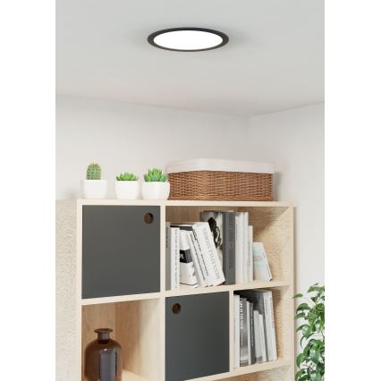 Eglo - įleidžiamasis LED šviestuvas LED/18,5W/230V 2700/4000/6500K Ø 21,6 cm juodas