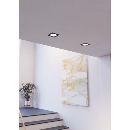 Eglo - LED įleidžiamas šviestuvas LED/6,3W/230V 2700/4000/6500K 11,9x11,9 cm juoda