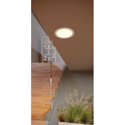 Eglo - Įleidžiamas LED šviestuvas LED/10,5W/230V 2700/4000/6500K skersmuo 16,8 cm baltas