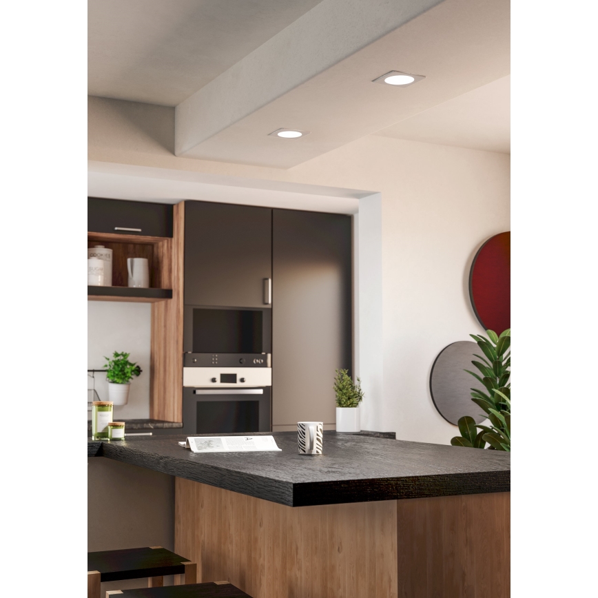 Eglo - LED įleidžiamasis šviestuvas LED/6,3W/230V 2700/4000/6500K 11,9x11,9 cm balta