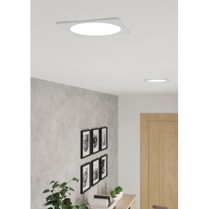 Eglo - LED įleidžiamas šviestuvas LED/10,5W/230V 2700/4000/6500K 16,6x16,6 cm baltas
