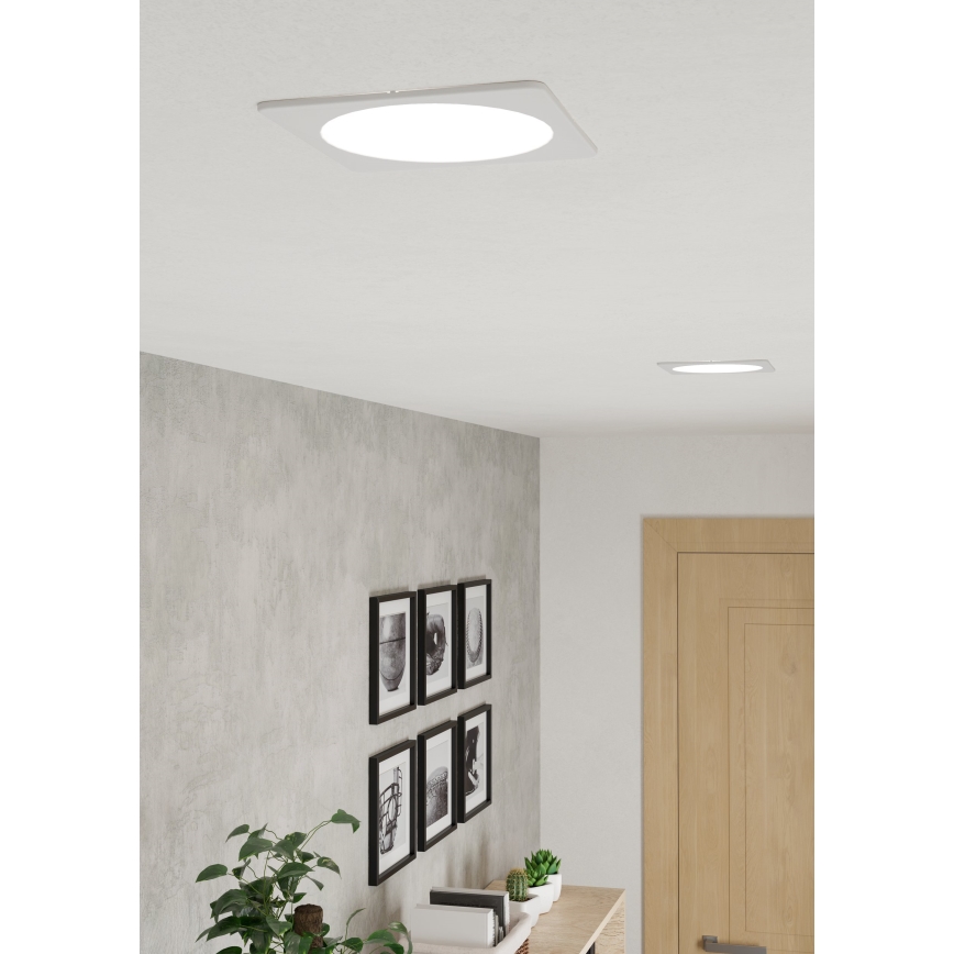 Eglo - LED įleidžiamas šviestuvas LED/10,5W/230V 2700/4000/6500K 16,6x16,6 cm baltas