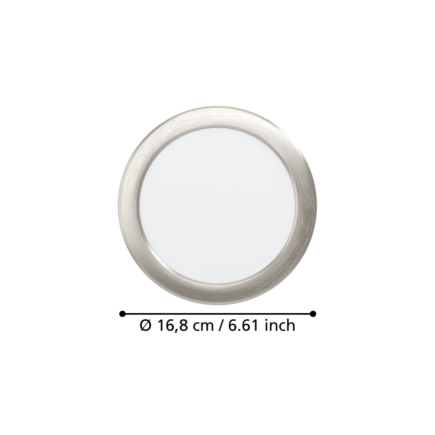 Eglo - LED įleidžiamasis šviestuvas LED/10,5W/230V 2700/4000/6500K Ø 16,8 cm matinis chromas
