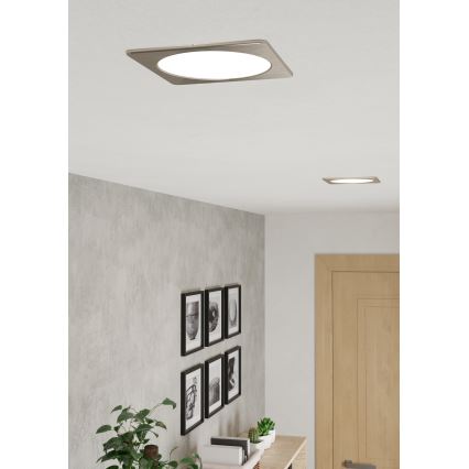 Eglo - LED įleidžiamasis šviestuvas LED/10,5W/230V 2700/4000/6500K 16,6x16,6 cm matinis chromas