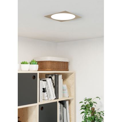 Eglo - LED įleidžiamas šviestuvas LED/18,5W/230V 2700/4000/6500K 21,6x21,6 cm matinis chromas