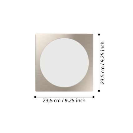 Eglo - LED įleidžiamas šviestuvas LED/18,5W/230V 2700/4000/6500K 21,6x21,6 cm matinis chromas