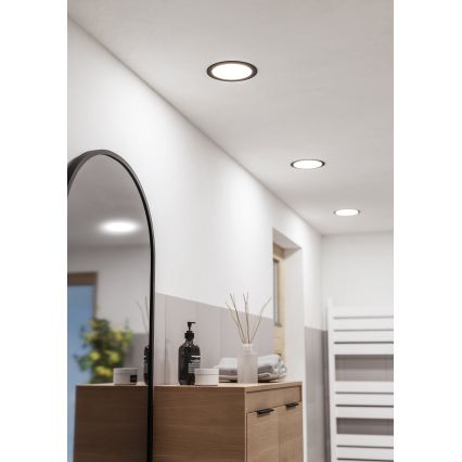 Eglo - LED vonios įleidžiamas šviestuvas LED/10,5W/230V 2700/4000/6500K Ø 16,8 cm IP44 juodas