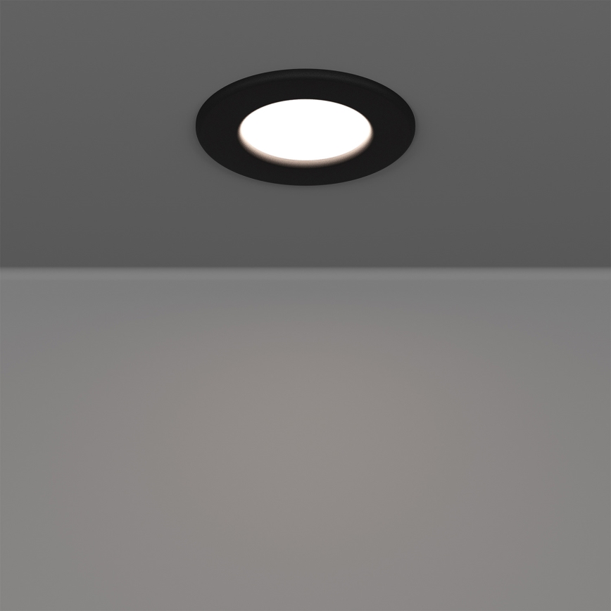 Eglo - Komplektas 3x LED RGBW, dimeriu reguliuojamas vonios įleidžiamas šviestuvas LED/2,8W/230V 2700-6500K Ø 8,8 cm IP44 juodas