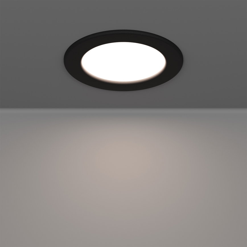 Eglo - LED RGBW dimeriuojamas vonios įleidžiamasis šviestuvas LED/5W/230V 2700–6500K Ø 12 cm IP44 juodas