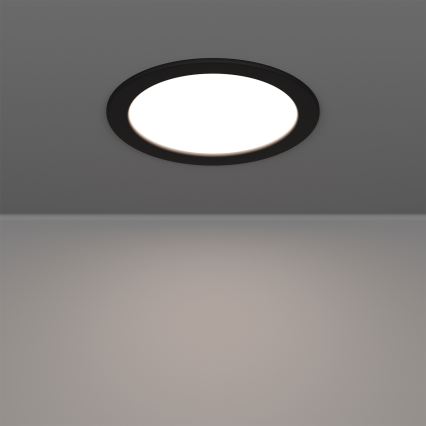 Eglo - LED RGBW dimeriuojamas vonios kambario įleidžiamasis šviestuvas LED/9,5W/230V 2700-6500K skersmuo 16,8 cm IP44 juodas