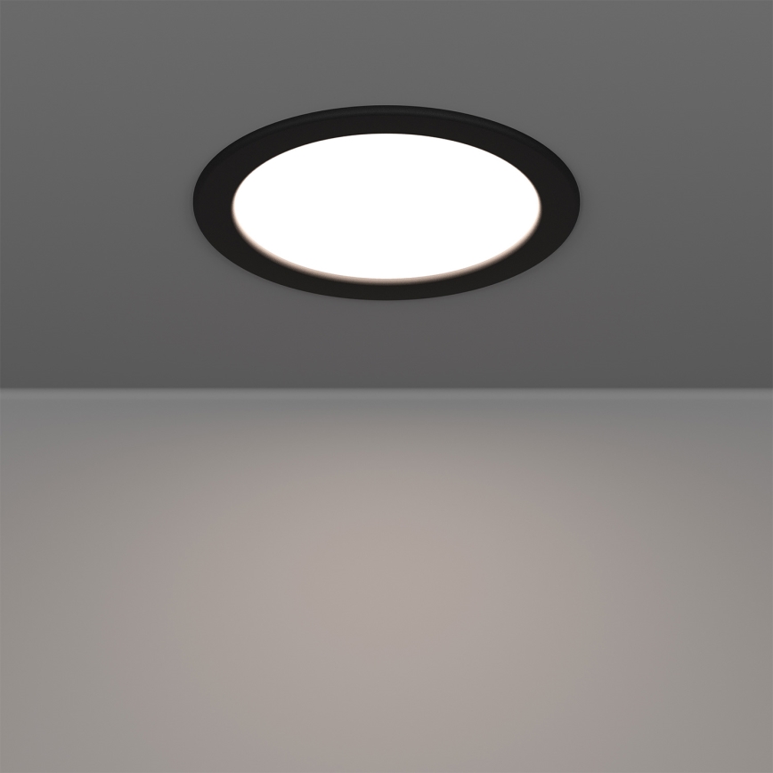 Eglo - LED RGBW dimeriuojamas vonios kambario įleidžiamasis šviestuvas LED/9,5W/230V 2700-6500K skersmuo 16,8 cm IP44 juodas