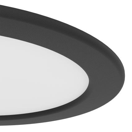 Eglo - LED RGBW dimeriuojamas vonios kambario įleidžiamasis šviestuvas LED/9,5W/230V 2700-6500K skersmuo 16,8 cm IP44 juodas