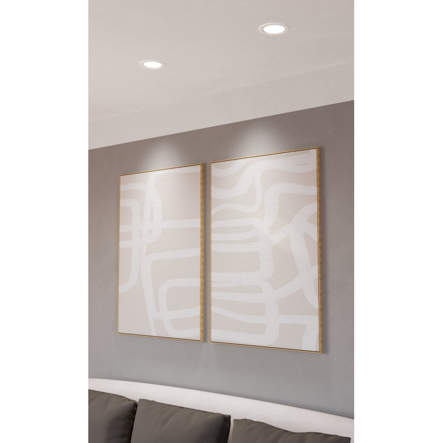 Eglo - LED RGBW dimeriuojamas vonios įleidžiamas šviestuvas LED/5W/230V 2700-6500K Ø 12 cm IP44 balta