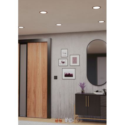 Eglo - LED RGBW dimeriu reguliuojamas įmontuojamas vonios lubų šviestuvas LED/9,5W/230V 2700-6500K skersmuo 16,8 cm IP44 matinis chromas