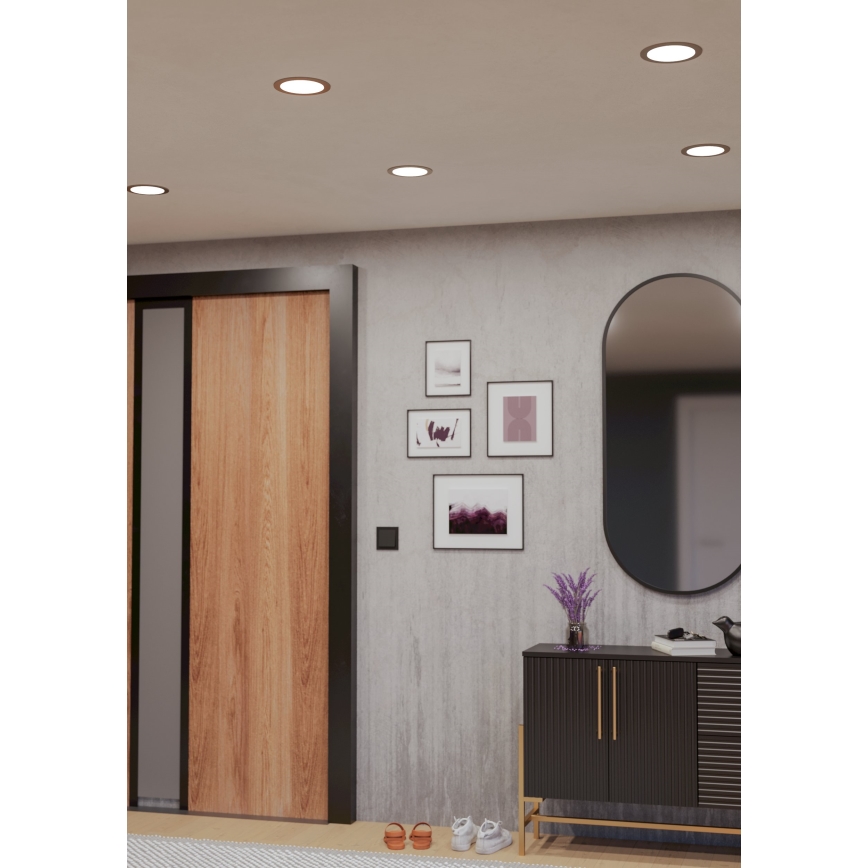 Eglo - LED RGBW dimeriu reguliuojamas įmontuojamas vonios lubų šviestuvas LED/9,5W/230V 2700-6500K skersmuo 16,8 cm IP44 matinis chromas